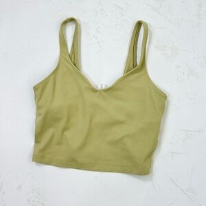 lululemon athletica Soft Lime Cropped Tank Top Size 8